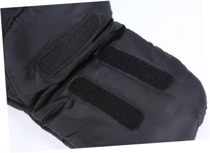 One Pair Thick Winter Gloves for Stroller Use Windproof and Hand Muff for Parents Warm Gloves Black