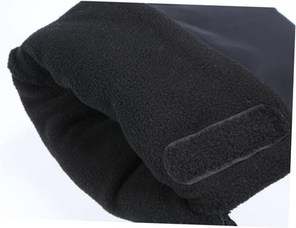 One Pair Thick Winter Gloves for Stroller Use Windproof and Hand Muff for Parents Warm Gloves Black
