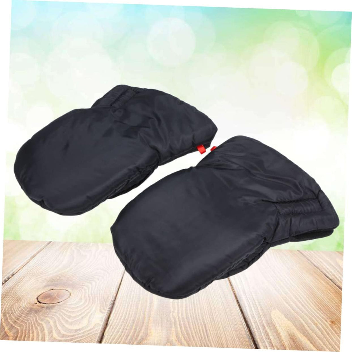 One Pair Thick Winter Gloves for Stroller Use Windproof and Hand Muff for Parents Warm Gloves Black