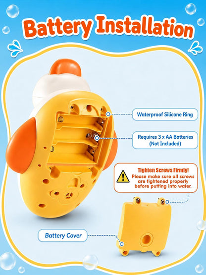 Duckie Baby Bath Shower Head, Toddler Bath Toys for Kids Ages 1-3