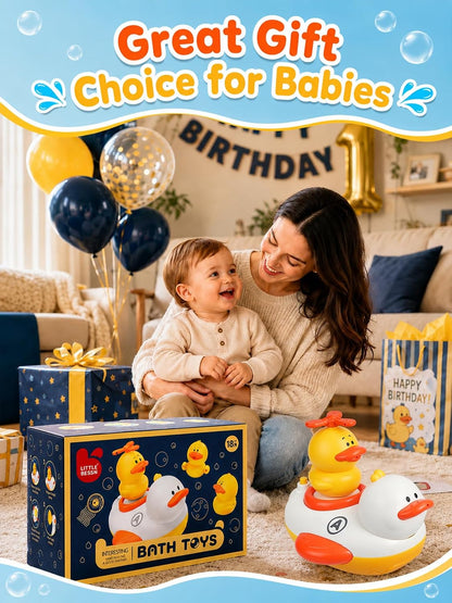 Duckie Baby Bath Shower Head, Toddler Bath Toys for Kids Ages 1-3