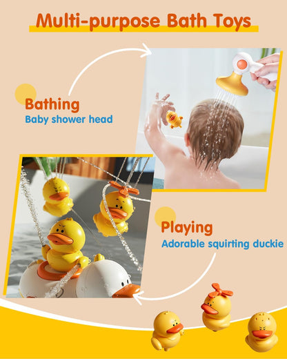 Duckie Baby Bath Shower Head, Toddler Bath Toys for Kids Ages 1-3