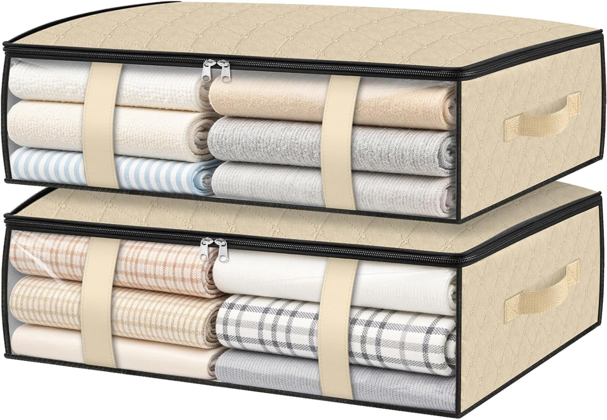 Under Bed Storage Bags, 40L, Gray
