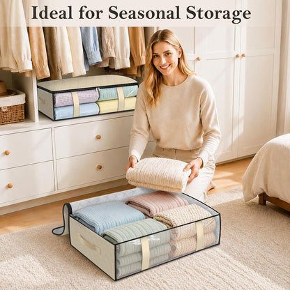 Under Bed Storage Bags, 40L, Gray