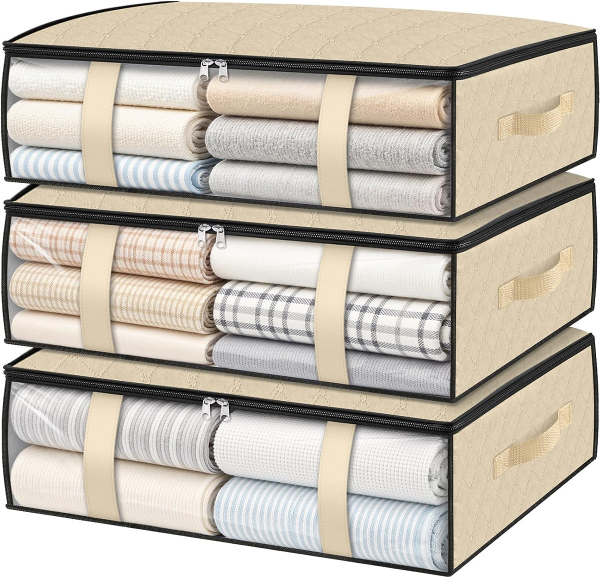 Under Bed Storage Bags, 40L, Gray