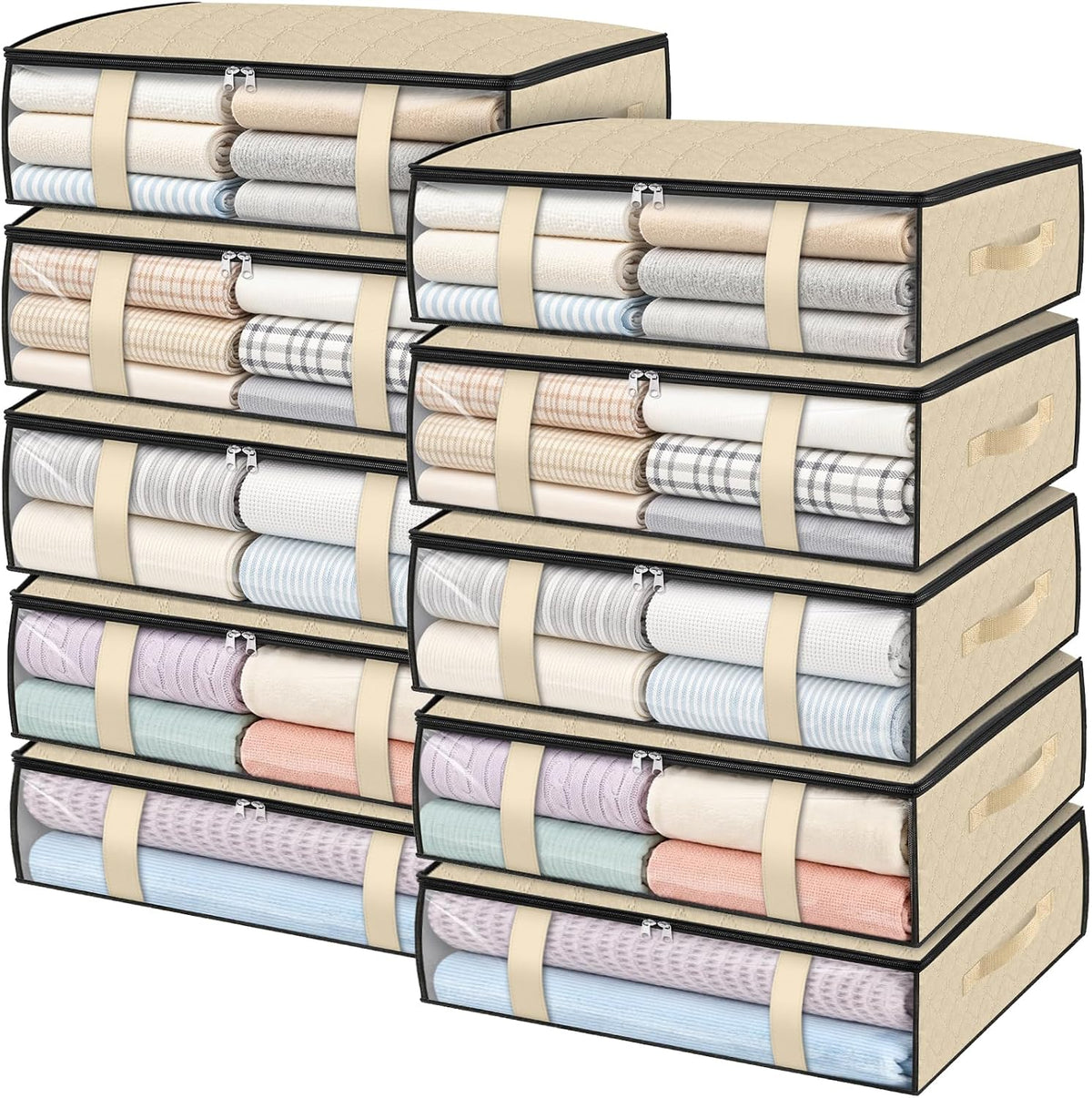 Under Bed Storage Bags, 40L, Gray