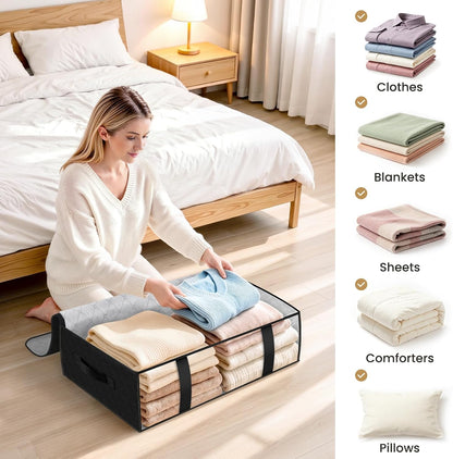 Under Bed Storage Bags, 40L, Gray