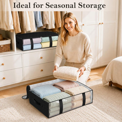 Under Bed Storage Bags, 40L, Gray