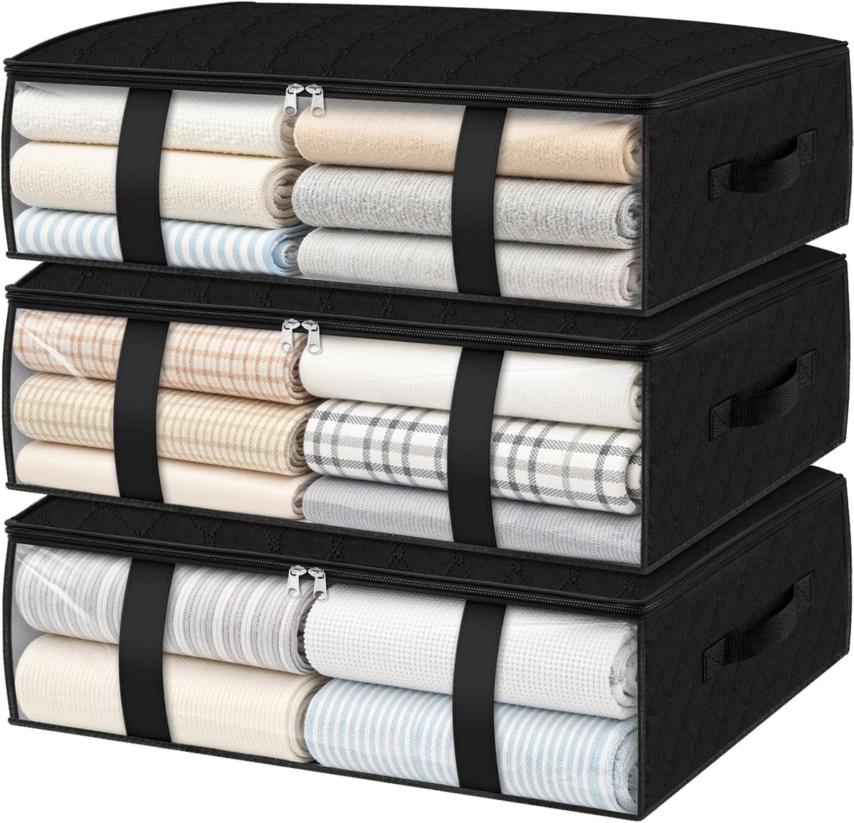 Under Bed Storage Bags, 40L, Gray