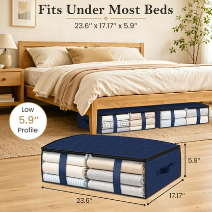 Under Bed Storage Bags, 40L, Gray