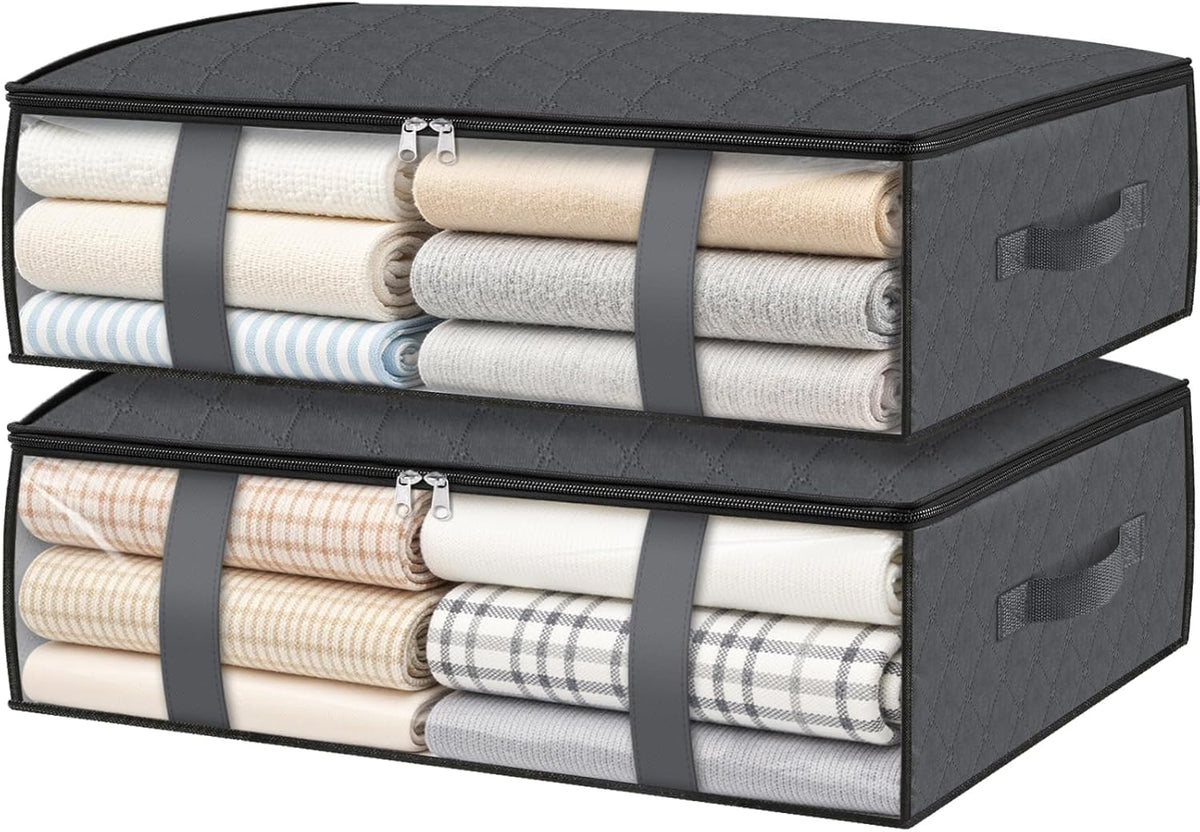 Under Bed Storage Bags, 40L, Gray