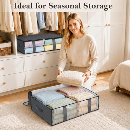 Under Bed Storage Bags, 40L, Gray