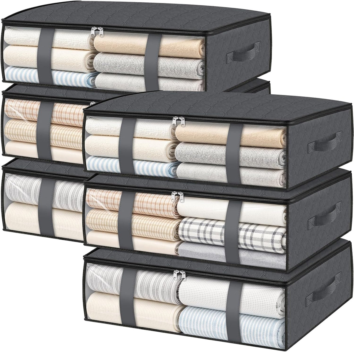 Under Bed Storage Bags, 40L, Gray
