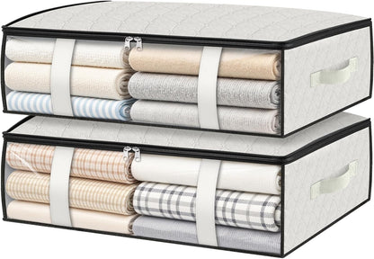 Under Bed Storage Bags, 40L, Gray