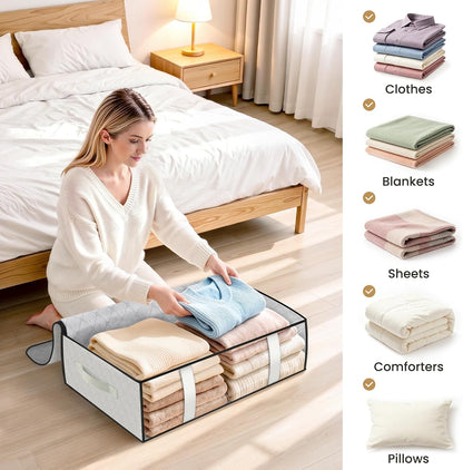 Under Bed Storage Bags, 40L, Gray