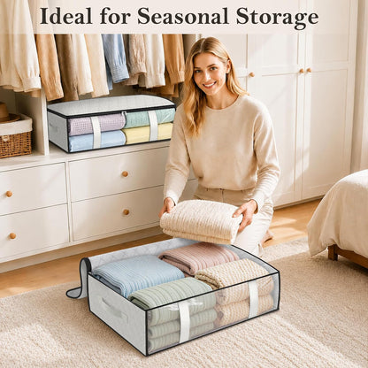 Under Bed Storage Bags, 40L, Gray