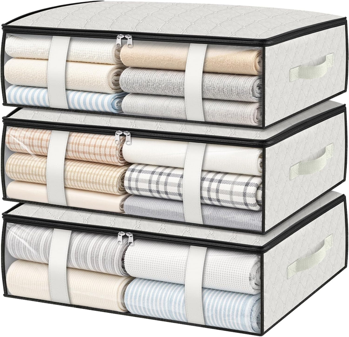 Under Bed Storage Bags, 40L, Gray