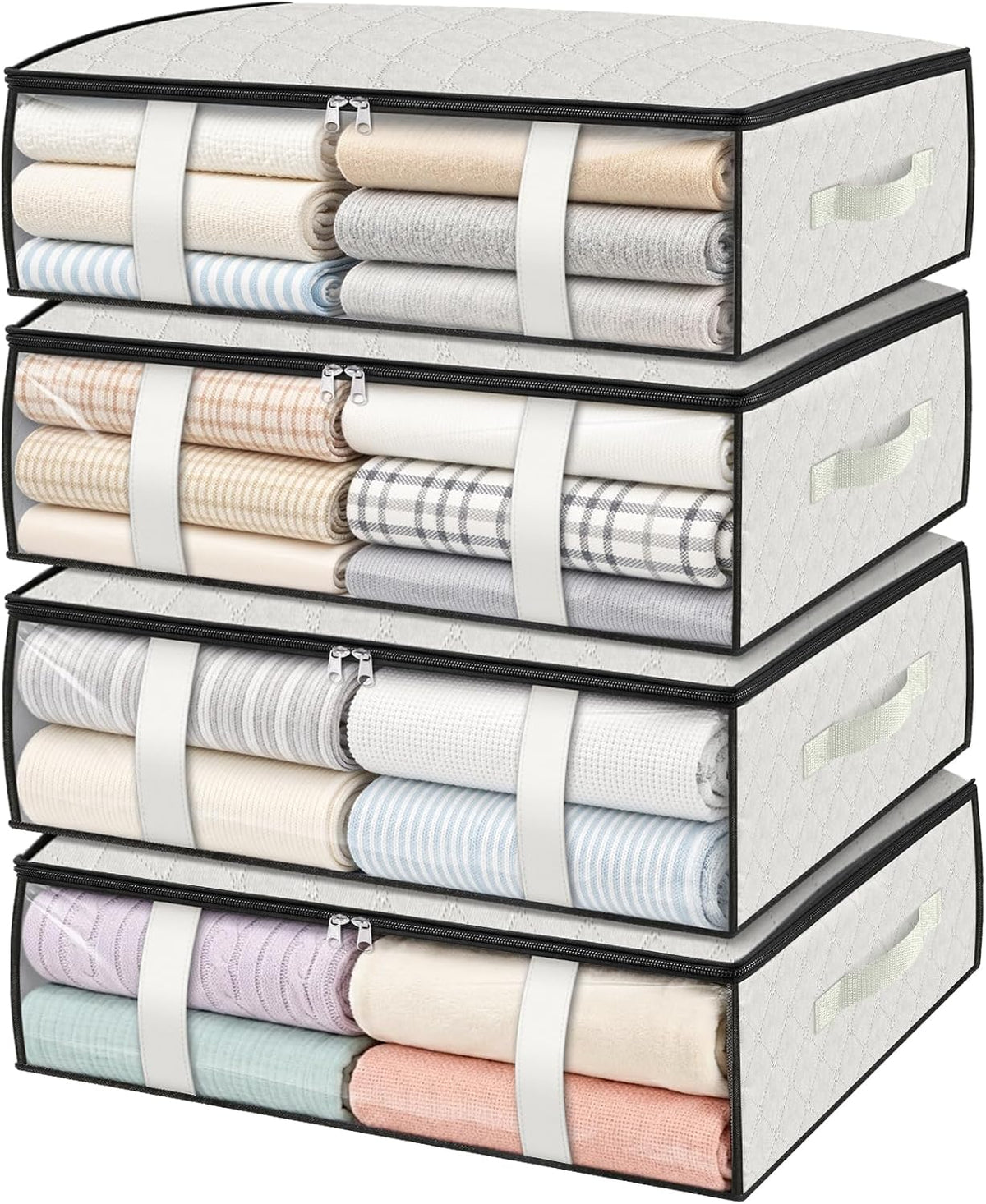Under Bed Storage Bags, 40L, Gray