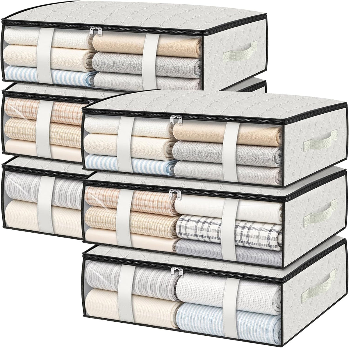 Under Bed Storage Bags, 40L, Gray