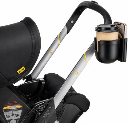 Cup and Phone Holder Compatible Only with the Original Doona Car Seat & Stroller All-in-One Travel System, Right-Side Hook-On Attachment, Removable Phone Holder, Not Compatible with Doona X