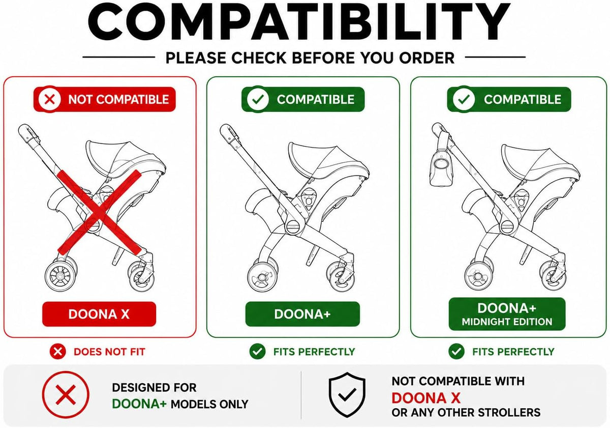 Cup and Phone Holder Compatible Only with the Original Doona Car Seat & Stroller All-in-One Travel System, Right-Side Hook-On Attachment, Removable Phone Holder, Not Compatible with Doona X