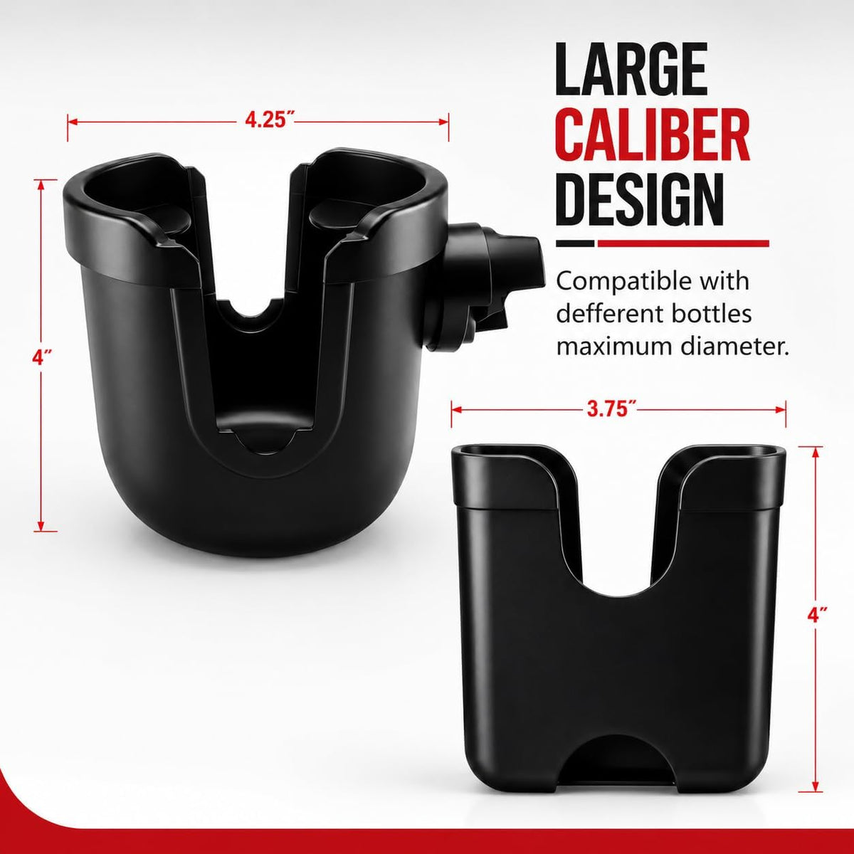 Cup and Phone Holder Compatible Only with the Original Doona Car Seat & Stroller All-in-One Travel System, Right-Side Hook-On Attachment, Removable Phone Holder, Not Compatible with Doona X
