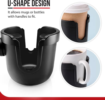 Cup and Phone Holder Compatible Only with the Original Doona Car Seat & Stroller All-in-One Travel System, Right-Side Hook-On Attachment, Removable Phone Holder, Not Compatible with Doona X