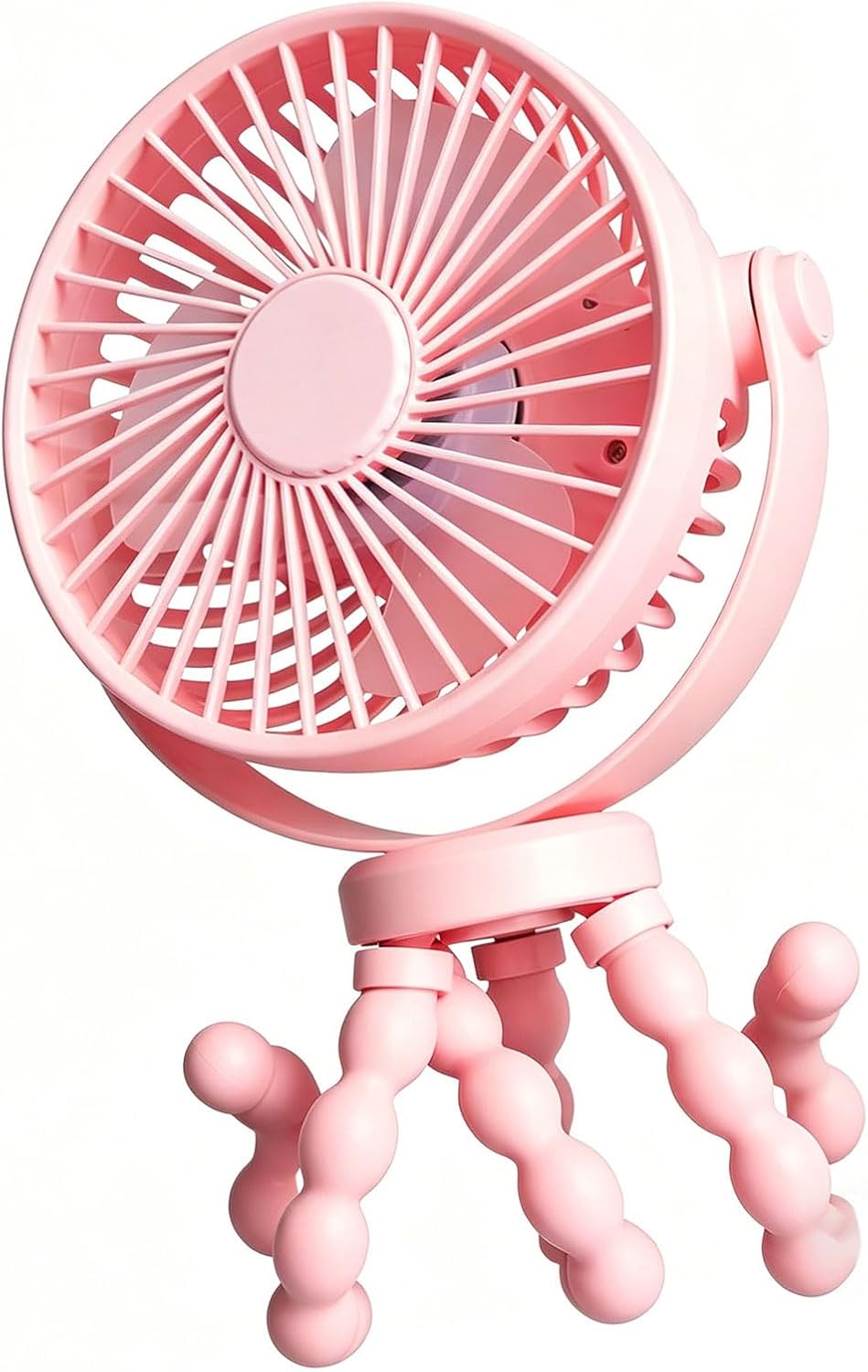 Flexible Tripod Clip On Fan With 3 Settings And Rechargeable Power Pack For Stroller And Desktop Use
