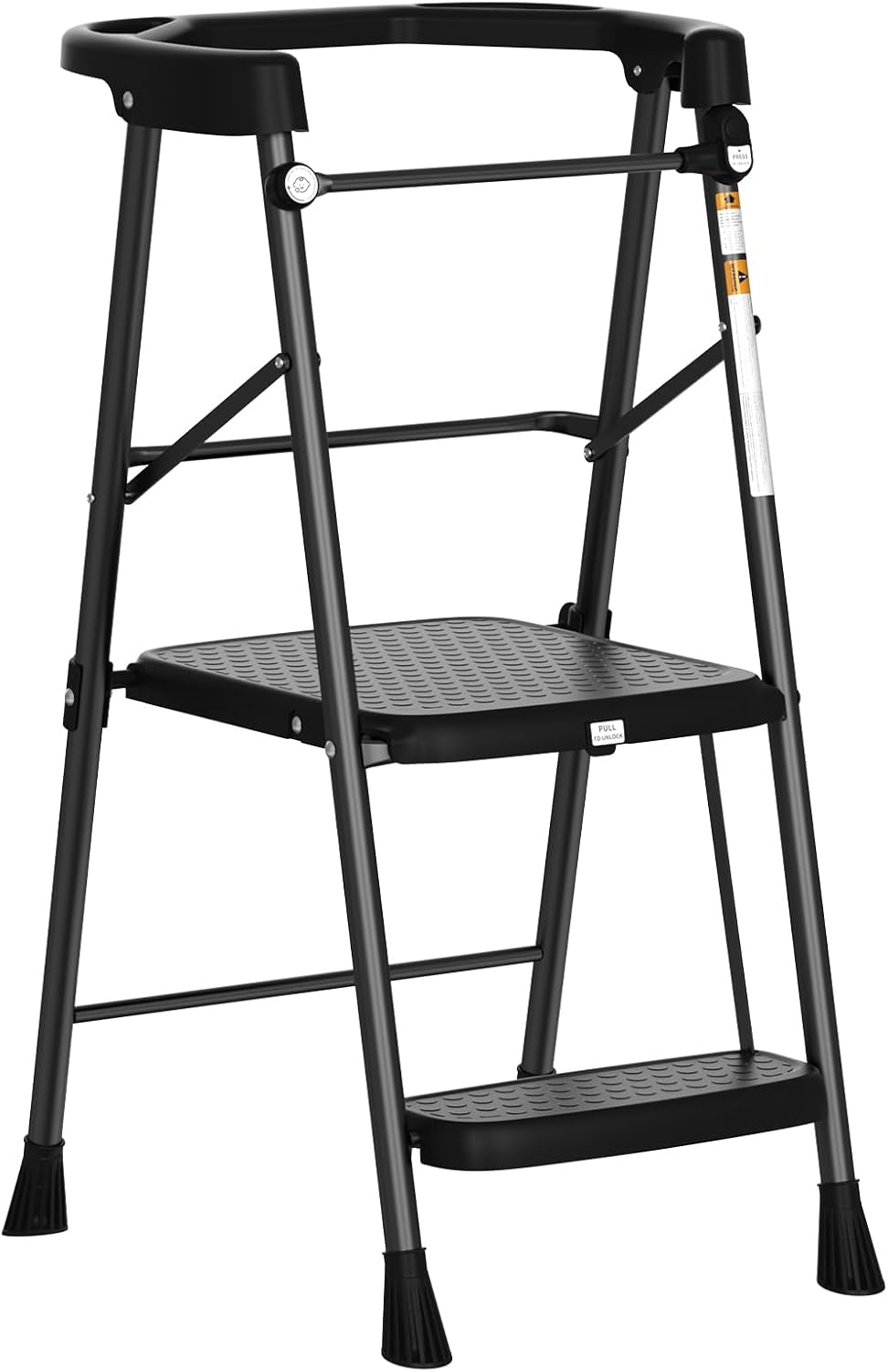 Kids 2 Steps Step Stool, Foldable Toddler Tower with Safety Railing