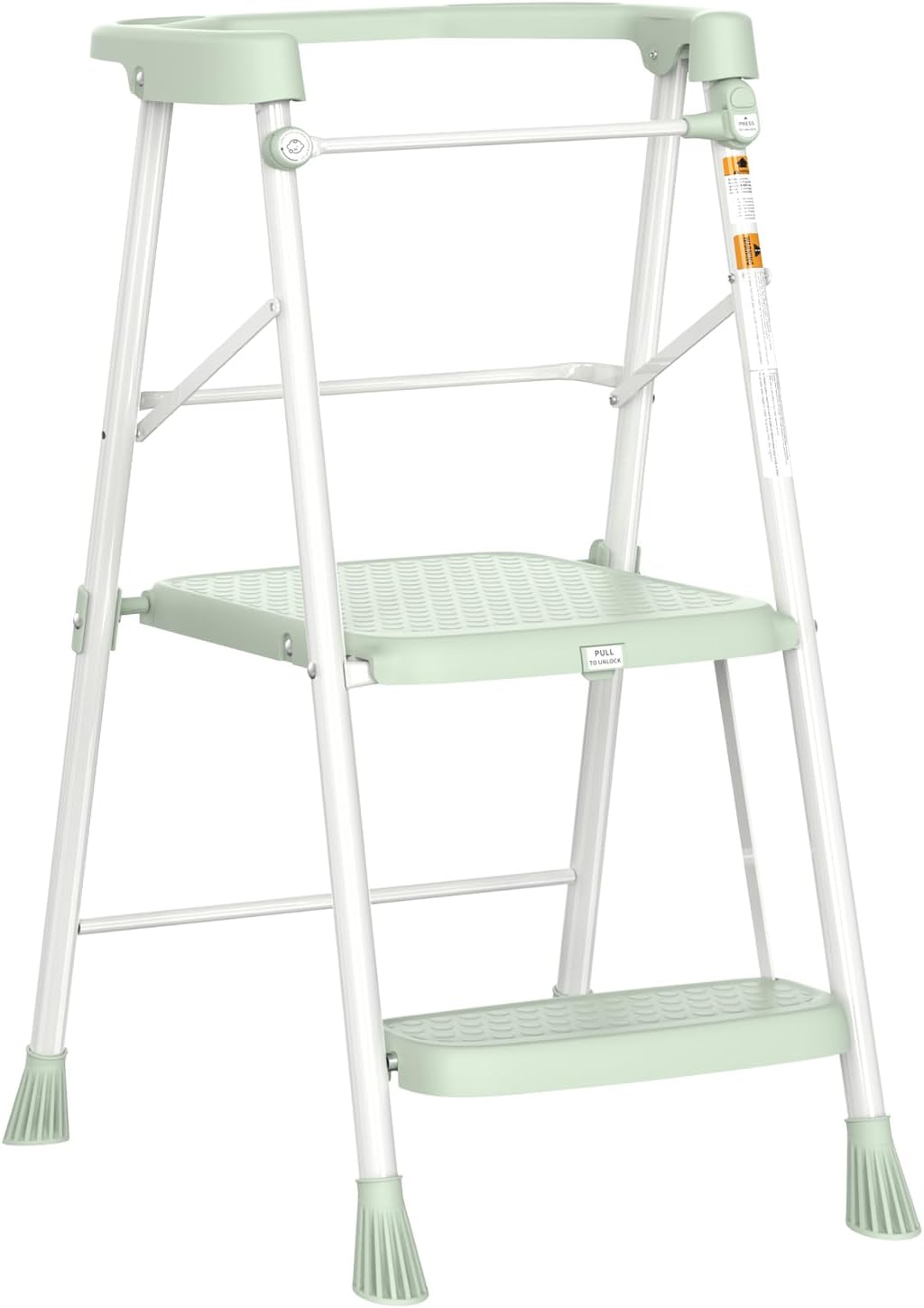 Kids 2 Steps Step Stool, Foldable Toddler Tower with Safety Railing