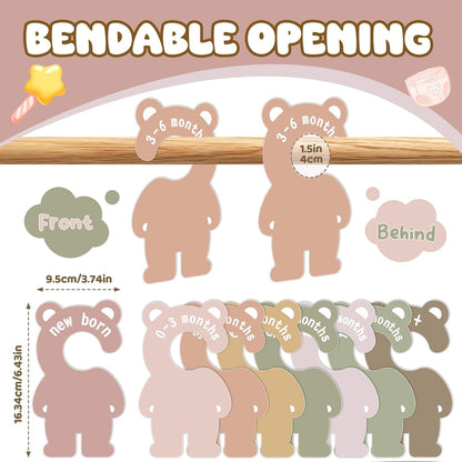 Baby Closet Dividers,Baby Clothes Organizer,Nursery Closet Size Dividers