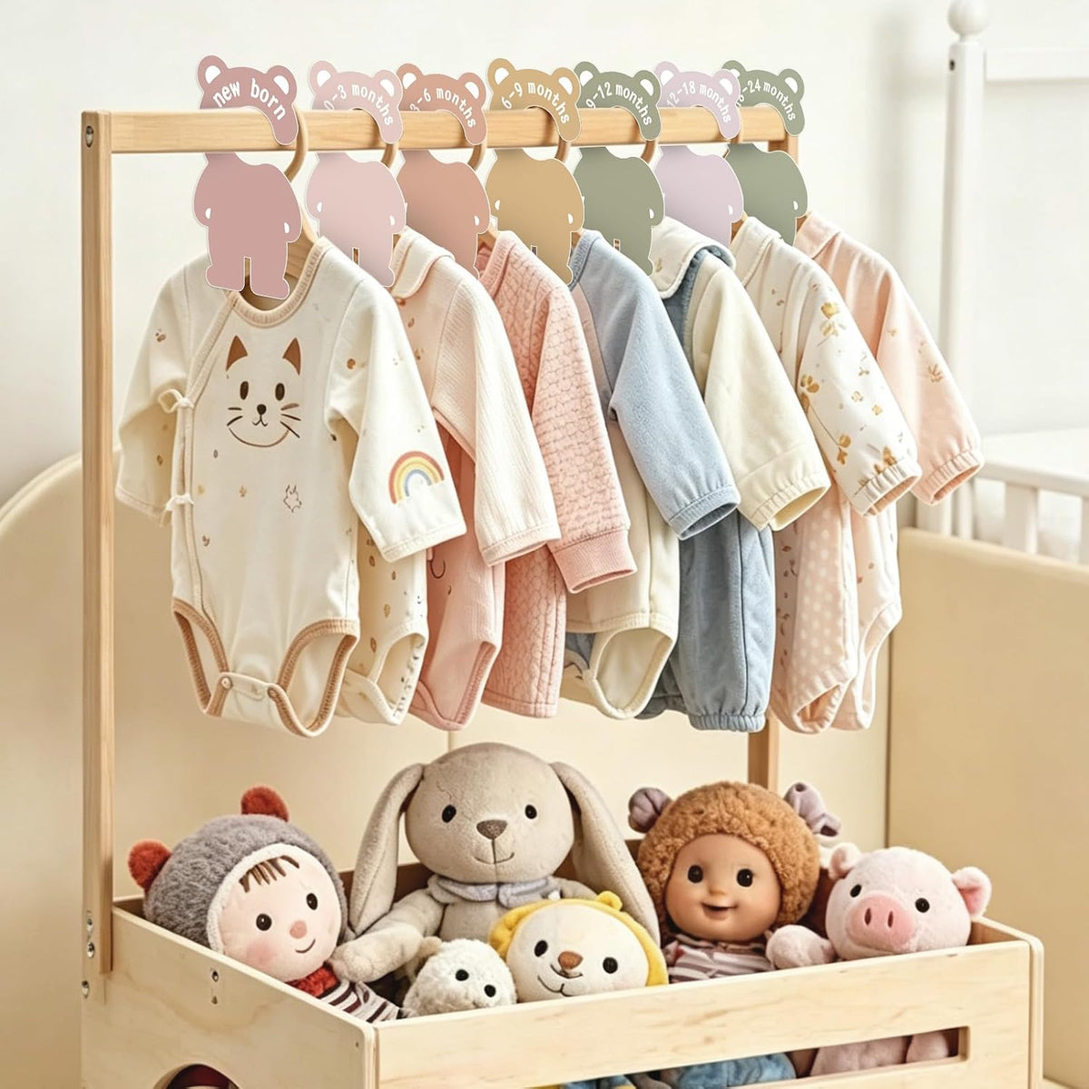 Baby Closet Dividers,Baby Clothes Organizer,Nursery Closet Size Dividers