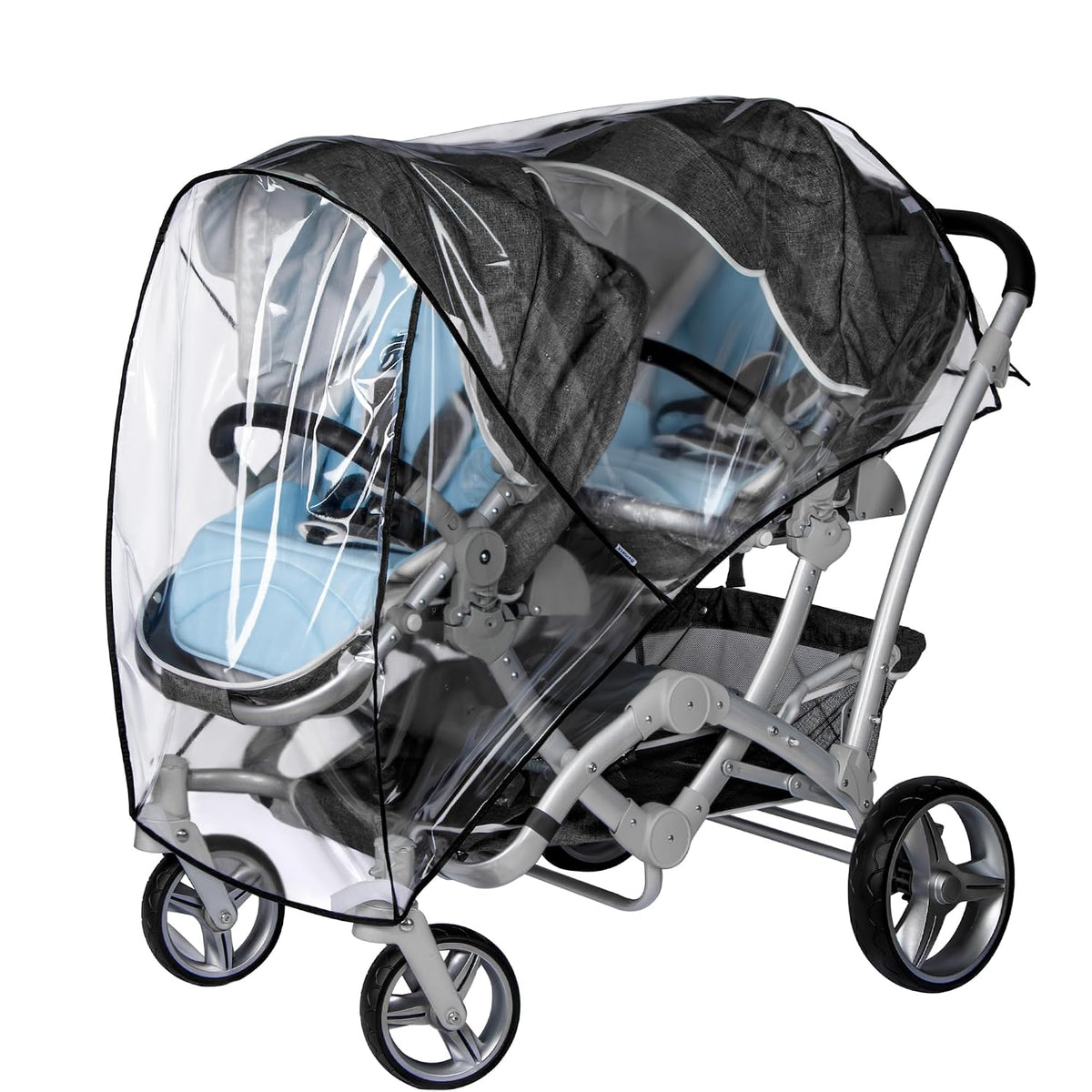bemece Double Stroller Rain Cover for Side-by-Side Twin Strollers