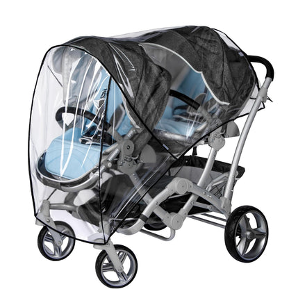 bemece Double Stroller Rain Cover for Side-by-Side Twin Strollers