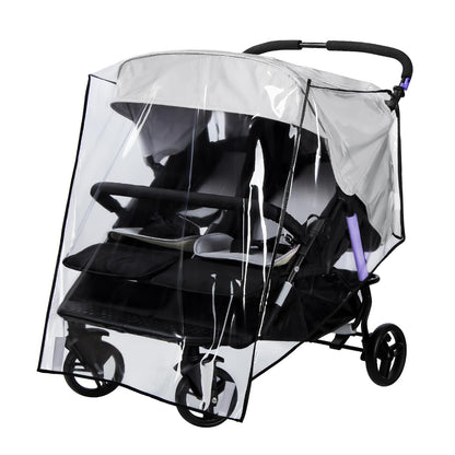 bemece Double Stroller Rain Cover for Side-by-Side Twin Strollers