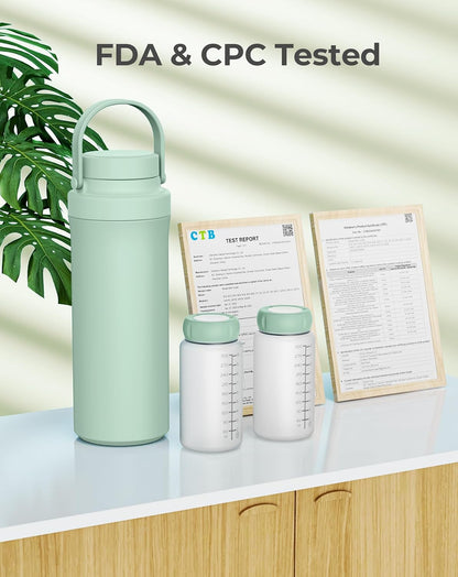 22oz Breast Milk Cooler Bottle, 24H Ice-Free Cooling