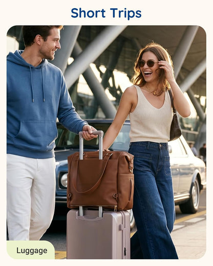 PU Leather Convertible Diaper Bag Backpack, Crossbody Bag Tote