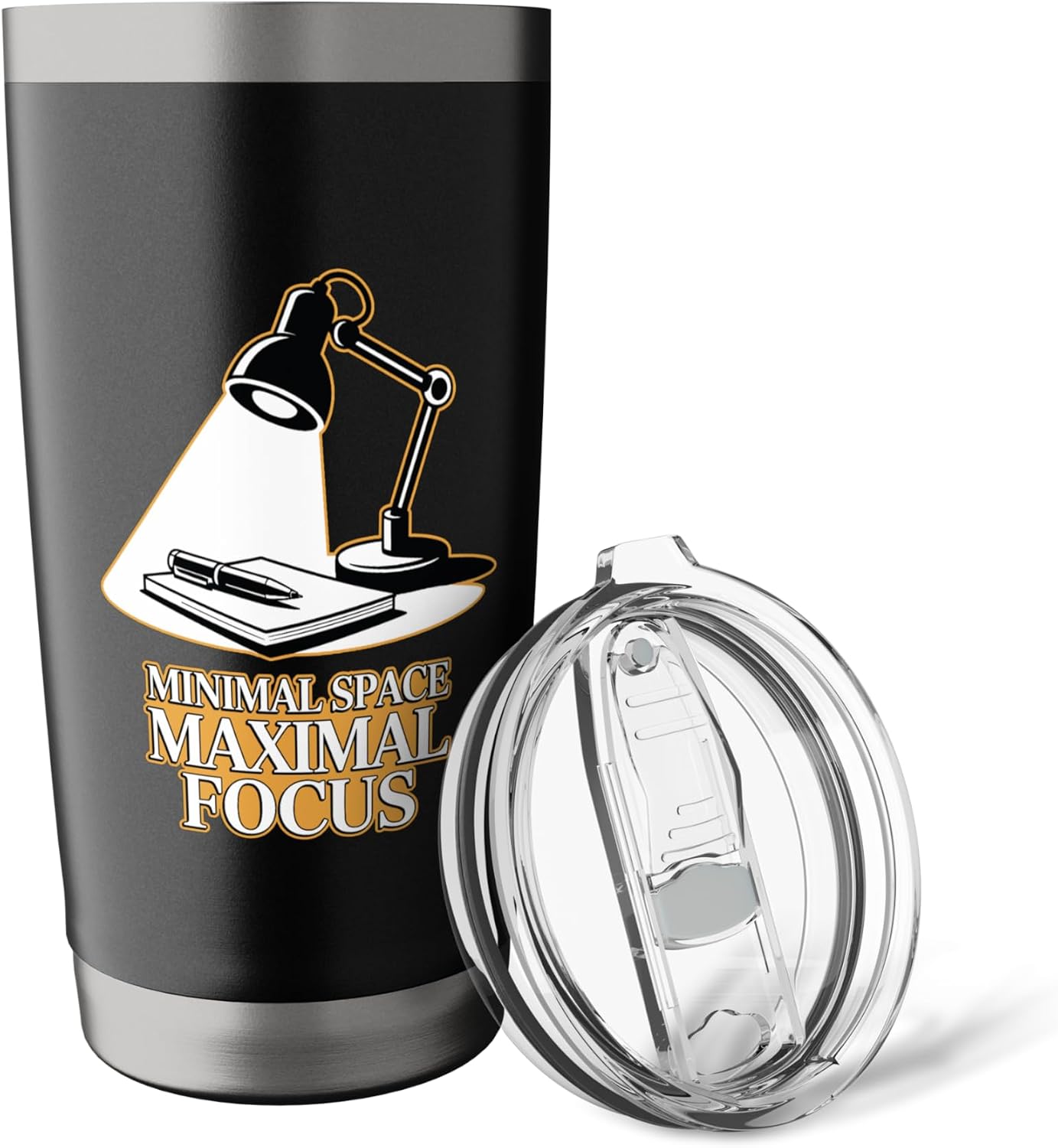 Minimal Space Maximal Focus Productivity Desk Stainless Steel Insulated Tumbler