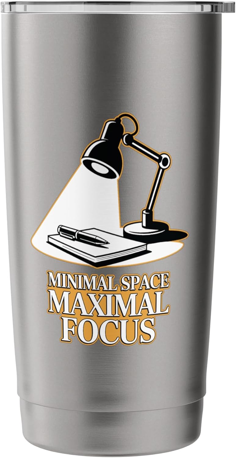 Minimal Space Maximal Focus Productivity Desk Stainless Steel Insulated Tumbler