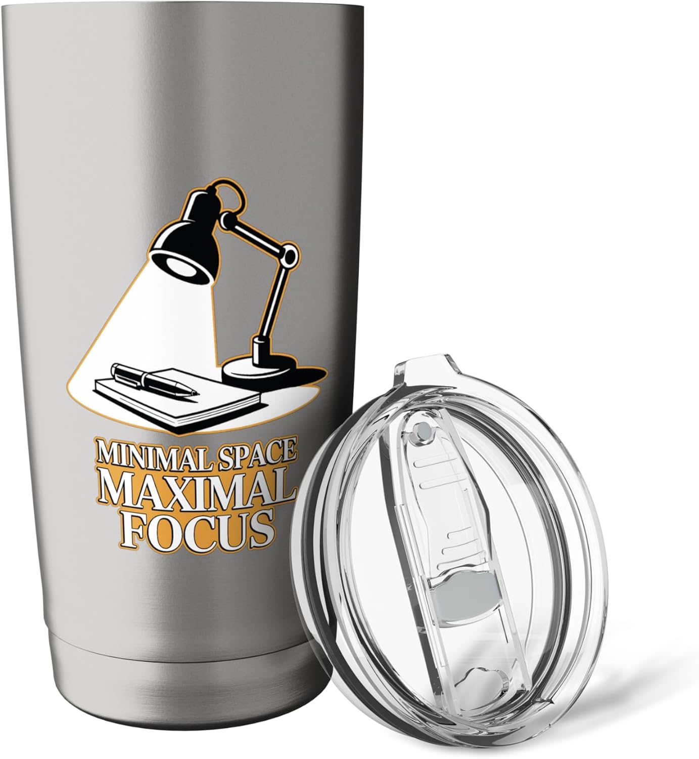 Minimal Space Maximal Focus Productivity Desk Stainless Steel Insulated Tumbler