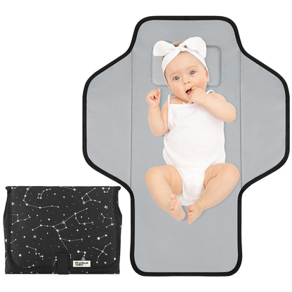 Baby Portable Changing Pad Travel - Waterproof Diper Changing Mat,Pink