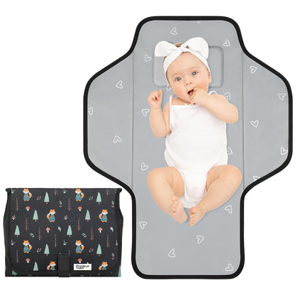 Baby Portable Changing Pad Travel - Waterproof Diper Changing Mat,Pink
