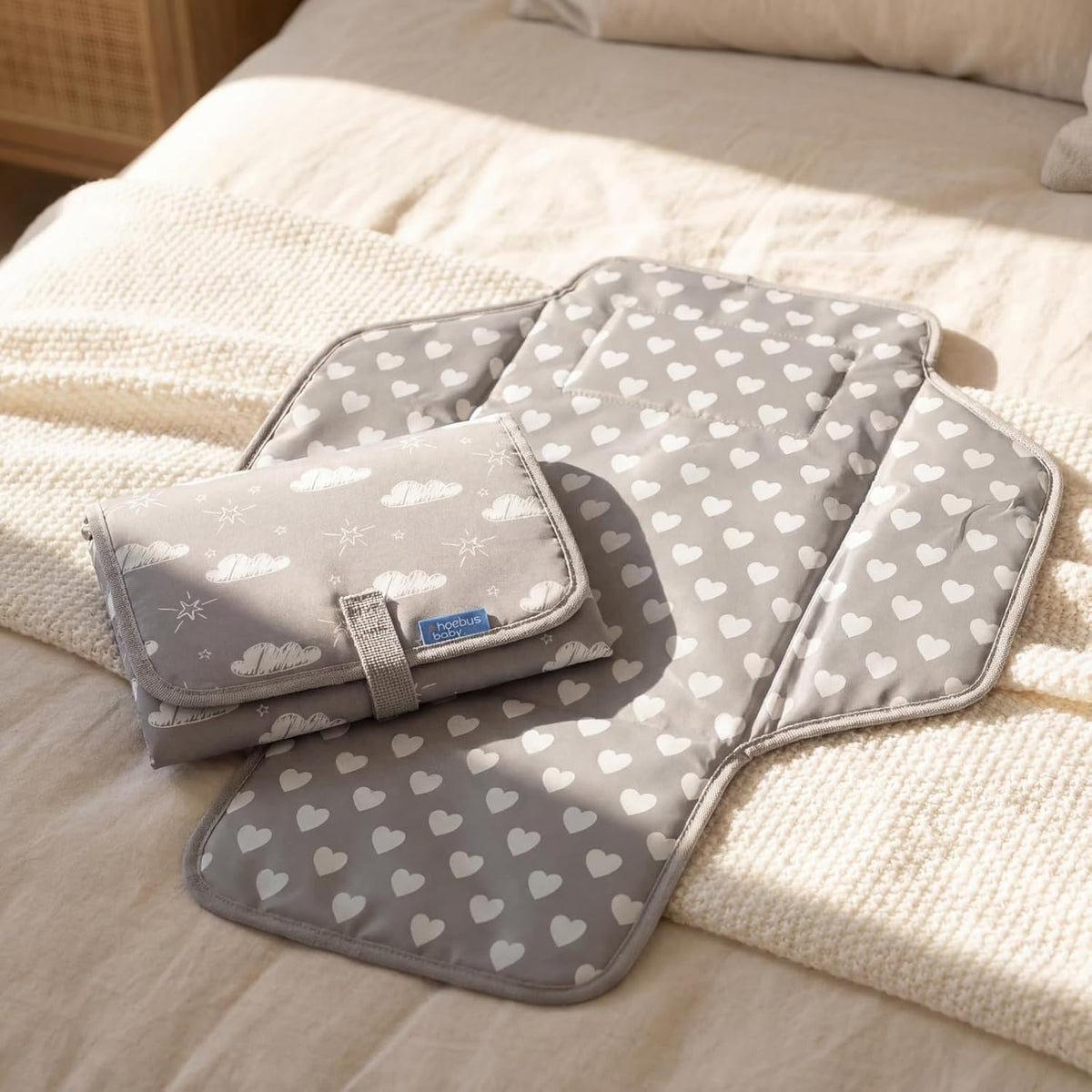Baby Portable Changing Pad Travel - Waterproof Diper Changing Mat,Pink