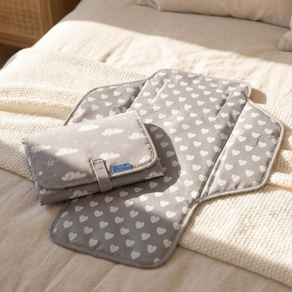 Baby Portable Changing Pad Travel - Waterproof Diper Changing Mat,Pink