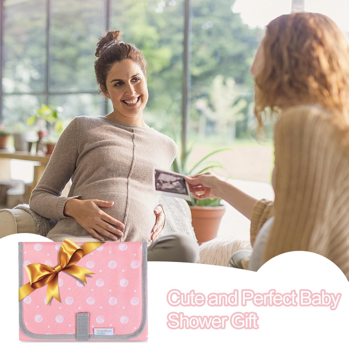 Baby Portable Changing Pad Travel - Waterproof Diper Changing Mat,Pink