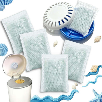 Puck Cartridge & 4 Baking Soda Refills for Munchkin Diaper Pails