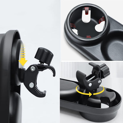 Stroller Snack Tray, Universal Stroller Cup Holder with Snack Tray