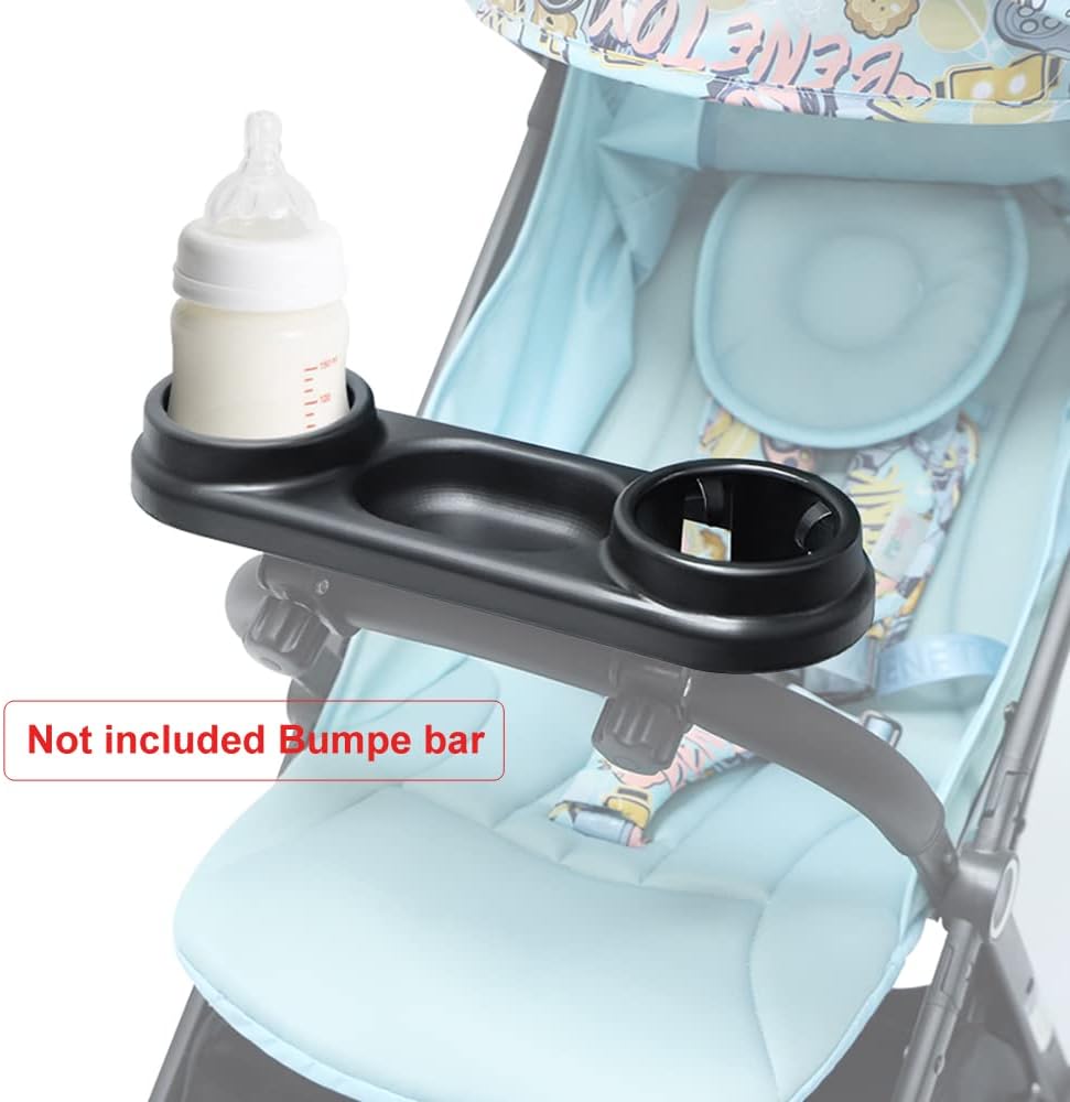 Stroller Snack Tray, Universal Stroller Cup Holder with Snack Tray