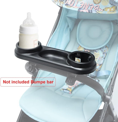 Stroller Snack Tray, Universal Stroller Cup Holder with Snack Tray