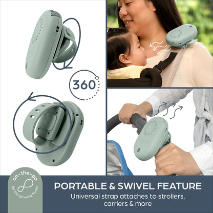 Baby Stroller Fan - Bladeless Baby Carrier Fan - USB Rechargeable
